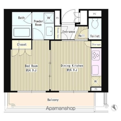 ＭＭガーデン[1DK/31.27m2]の間取図
