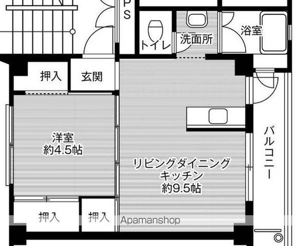 ビレッジハウス大東II1号棟の間取り写真