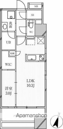 ＧＲＡＮＰＡＳＥＯ明大前[1LDK/35.89m2]の間取図