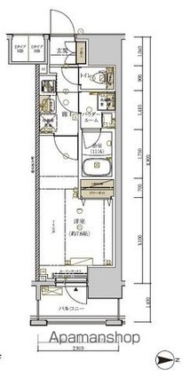 ＭＡＩＮＧＲＡＮＤＩＡ　ＡＳＡＫＵＳＡ[1K/25.62m2]の間取図