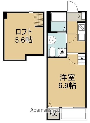 ｃｕｏｒｅ　Ｋ[1K/21.41m2]の間取図