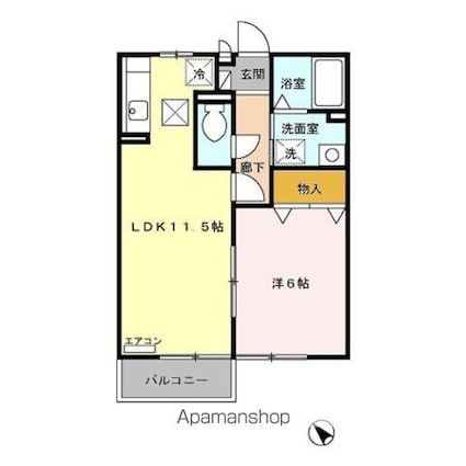 クレールメゾン　ＡＢ[1LDK/40.07m2]の間取図