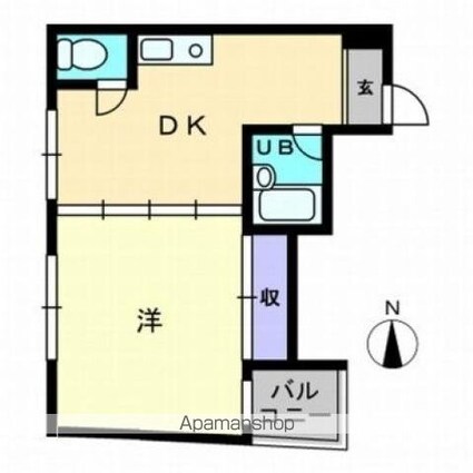 メゾン塩屋[1DK/20.82m2]の間取図