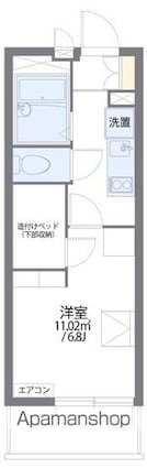 レオパレスプレシア[1K/19.87m2]の間取図