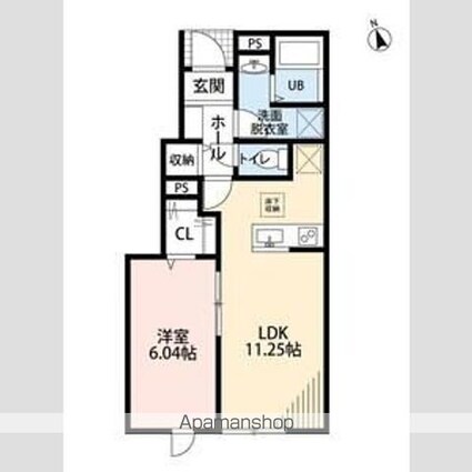 リーブルファイン杉並本天沼[1LDK/42.51m2]の間取図