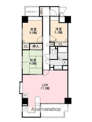 アルファステイツ木太Ⅲ[3LDK/86.09m2]の間取図