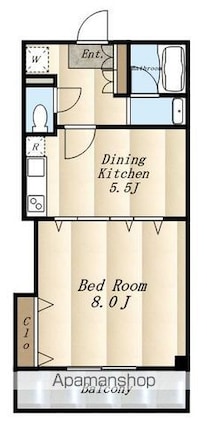 サンティール三鷹サウスウイング[1DK/31.35m2]の間取図