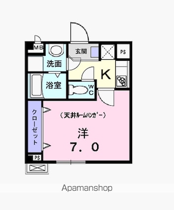 フレスコ[1K/23.74m2]の間取図