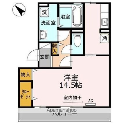 オッツ東川口[1K/40.47m2]の間取図