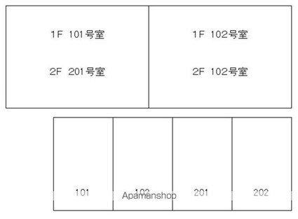 コーポ助永[2K/30.48m2]の配置図