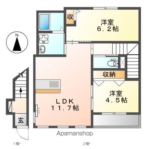 フルールの間取り写真