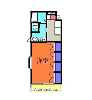 愛知県豊橋市花中町[1K/30m2]の間取図
