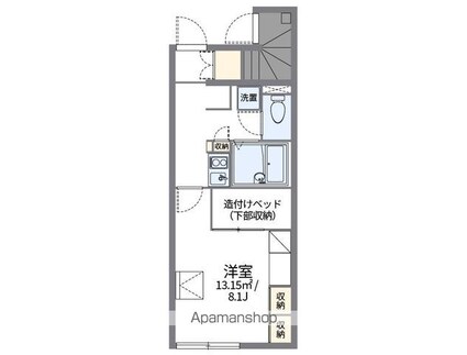 レオパレスＫＳＰＩＲＩＴ葵[1K/23.61m2]の間取図