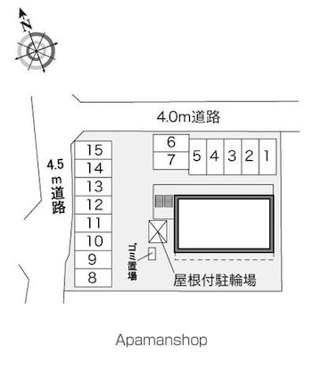 レオパレス豊田壱番館[1K/20.81m2]の配置図