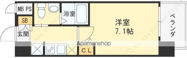 エグゼ天神橋の間取り写真