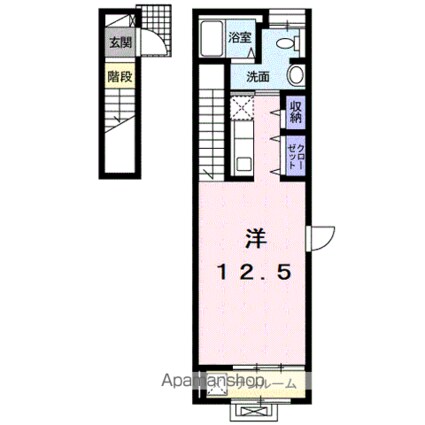 ガーデンハウスＭ　Ｃ[1R/35.58m2]の間取図