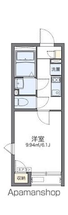 東京都練馬区関町南２丁目[1K/20.64m2]の間取図