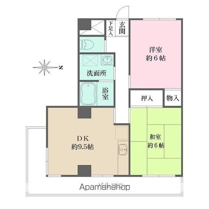 第一石原ビル[2DK/48.02m2]の間取図