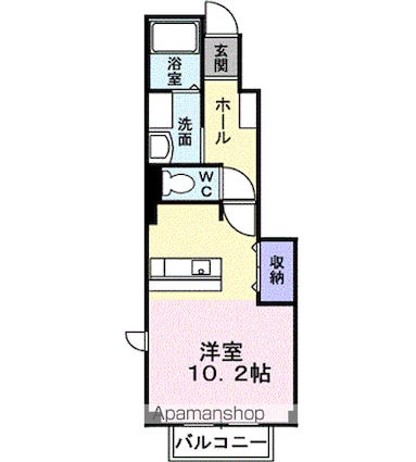 コート・ヤードⅡ　Ａ[1R/33.15m2]の間取図