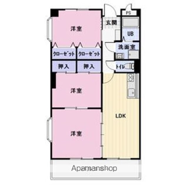 Ｄｏｍａｎｉ　Ｐａｃｅ[3LDK/66.82m2]の間取図