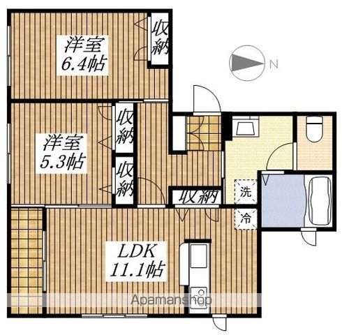 【立川市柏町のマンションの間取り】