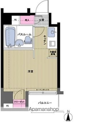 フェニックス西新宿５丁目弐番館[1R/19.45m2]の間取図