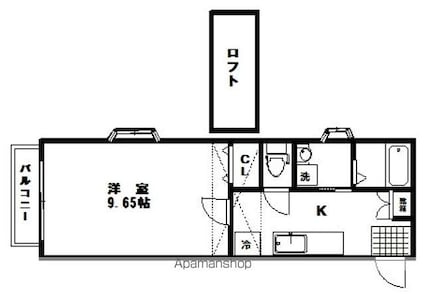 リジェール弐番館[1K/31.26m2]の間取図