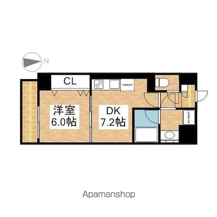 コンセール葵[1DK/34.12m2]の間取図