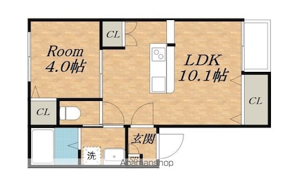 メゾン・ド・メグ大森[1LDK/32.34m2]の間取図