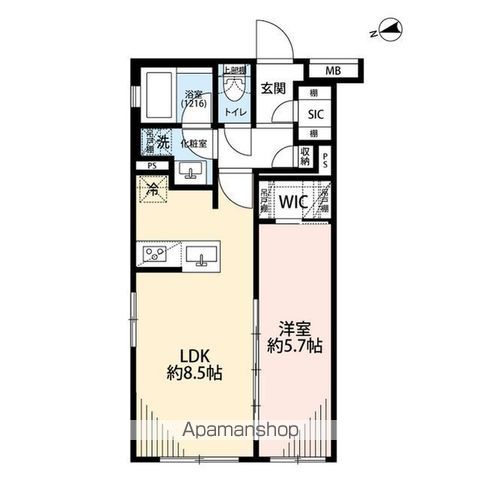 プレール・ドゥーク中野上高田 101 ｜ 東京都中野区上高田３丁目5-6（賃貸マンション1LDK・1階・40.50㎡） その2