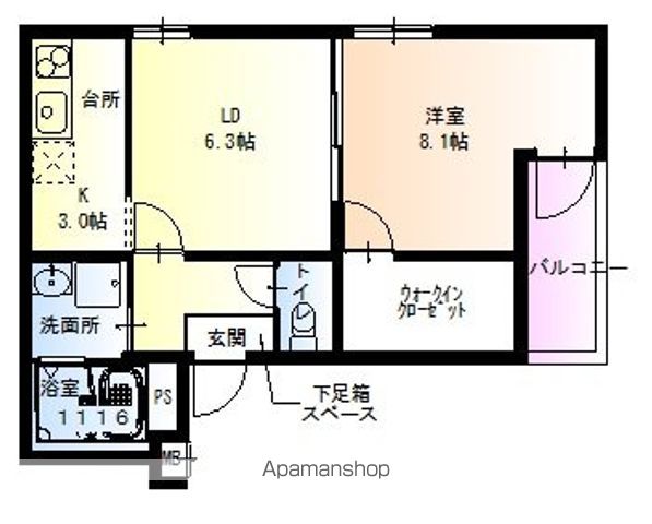 和歌山市太田のアパートの間取り