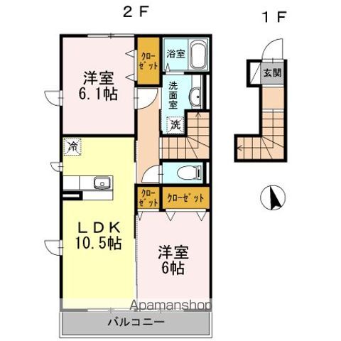 ラッキーベル Cの間取り写真