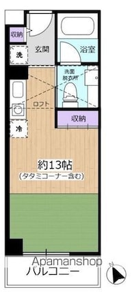 滋賀県大津市雄琴北２丁目[1R/26.43m2]の間取図