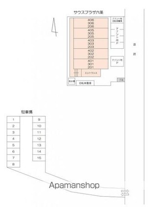 サウスプラザ六条[1LDK/49.6m2]の配置図