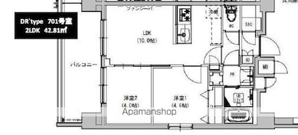 ＳーＲＥＳＩＤＥＮＣＥ本所吾妻橋[2LDK/42.81m2]の間取図