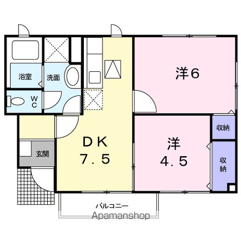 【ミレニアムＳ．Ｔ弐番館Ａの間取り】