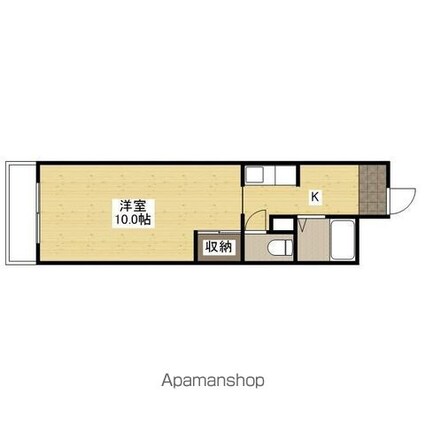フロントビル千田[1K/28.7m2]の間取図