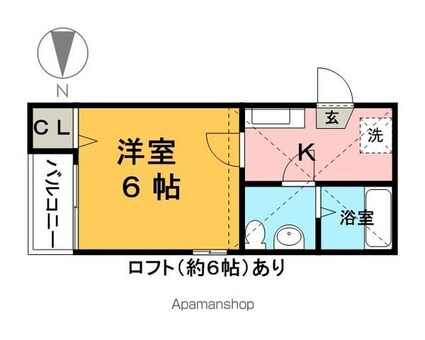 ＰＲＥＳＩＤＥＮＴ名駅南[1K/19.07m2]の間取図