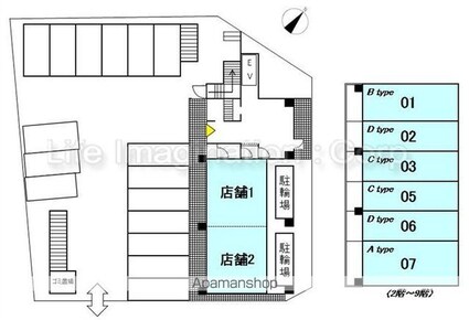 エルミナリゾート南草津[1R/28.6m2]の配置図