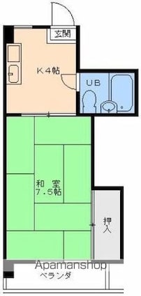 メゾンマルニ[1K/21.25m2]の間取図