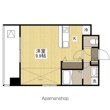 ＧＲＡＮＸＩＡ井口[1R/28.7m2]の間取図