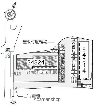 レオパレスルミナーレ[1K/23.61m2]の配置図