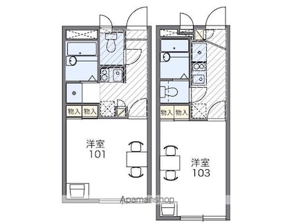 レオパレスカームＹＯＳＨＩＤＡ[1K/20.28m2]の間取図
