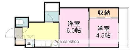 アルデール南鍛冶町[2DK/31.5m2]の間取図