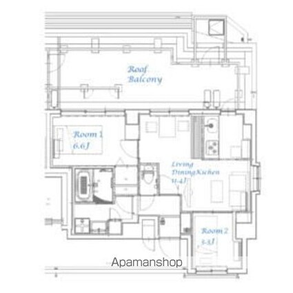スプランディッド大島[2LDK/47.52m2]の間取図