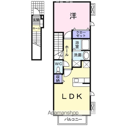 サンリット　ヒル[1LDK/42.37m2]の間取図