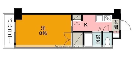 ジョイフル第５中村[1K/24.79m2]の間取図