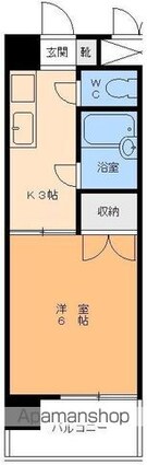 ガーデンハイツ緑町[1K/22.12m2]の間取図