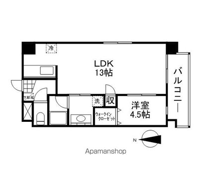 下中野Ｓ－１ビル[1LDK/40.32m2]の間取図