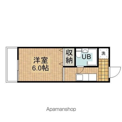 サンハイツ[1R/19m2]の間取図